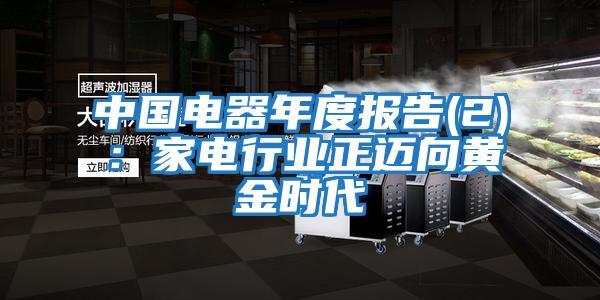 中國電器年度報告(2):家電行業(yè)正邁向黃金時代