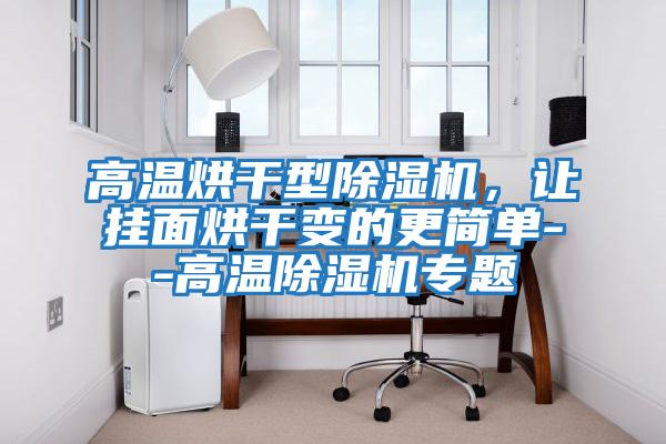 高溫烘干型除濕機，讓掛面烘干變的更簡單--高溫除濕機專題