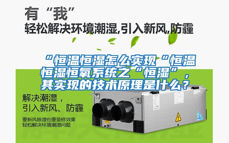 “恒溫恒濕怎么實現“恒溫恒濕恒氧系統之“恒濕”，其實現的技術原理是什么？