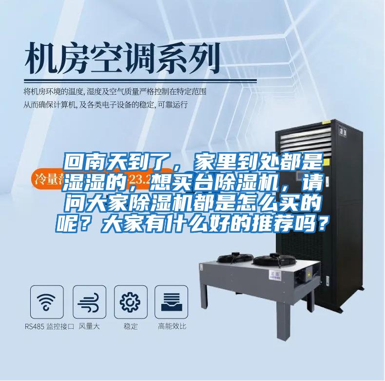 回南天到了，家里到處都是濕濕的，想買臺除濕機，請問大家除濕機都是怎么買的呢？大家有什么好的推薦嗎？