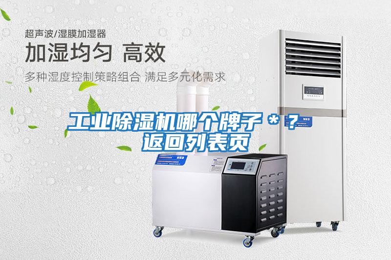 工業除濕機哪個牌子＊？ 返回列表頁